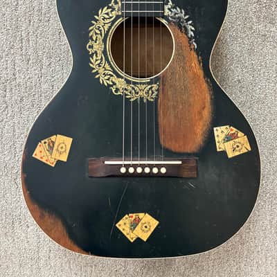 RARE! 1920s - 1930s Oscar Schmidt Stella Gambler Concert Ladder Braced Parlor Guitar Ready To Go! image 1