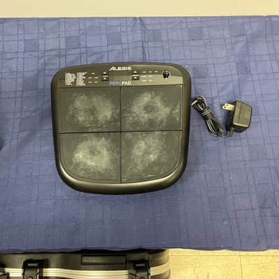 Used Alesis PercPad Compact Four Pad Percussion Instrument Drum Pad with AC Adapter image 1