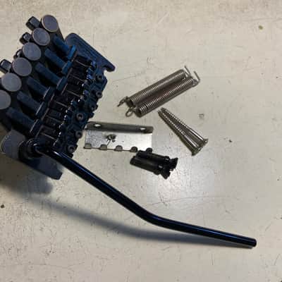 1989 80s Black Floyd Rose II Fender Strat 2 Point Trem Vibrato Bridge Assembly image 1