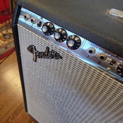 Fender Bassman 10 Electric Guitar Bass Amplifier w Cover 1970s image 4