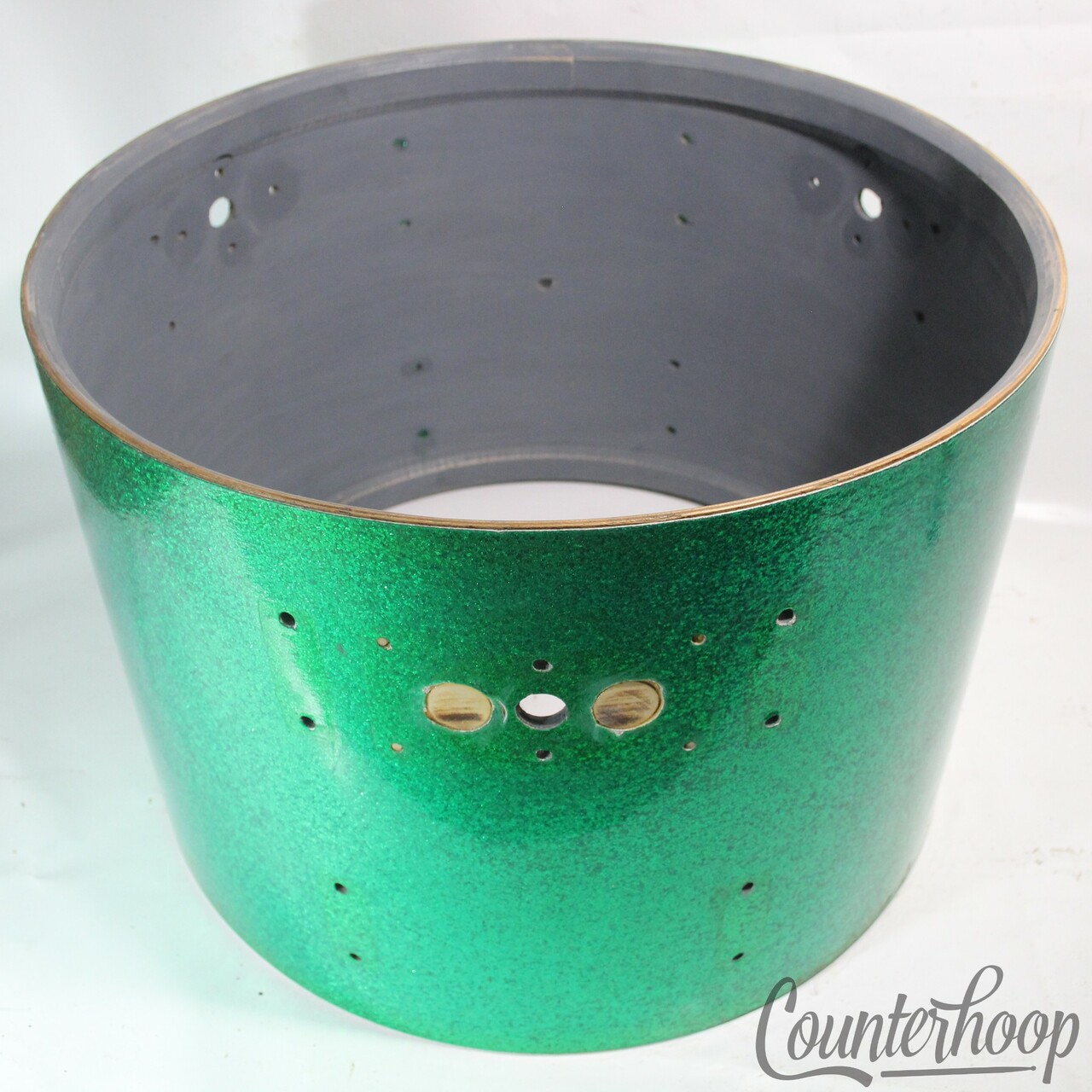 Rogers 14x20"Green Sparkle Dayton Holiday Bass Drum Shell Maple 60s Powertone US — main photograph
