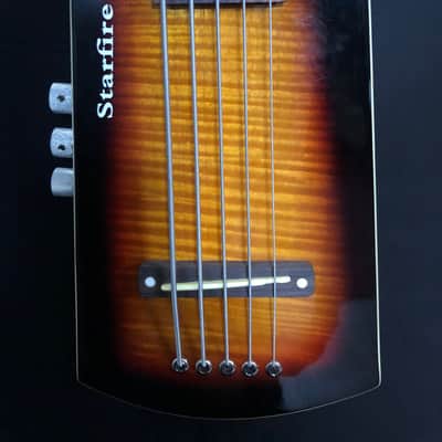 Starfire 5 String Bass Black and Brown Sunburst image 2