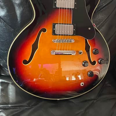 Firefly FF-338 2010's ES-335 Style Tobacco Burst with Upgraded Epiphone Pickups and Electronics image 4