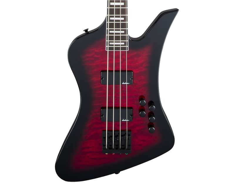 Used Jackson JS Series Kelly Bird JS3Q - Transparent Red Burst w/Amaranth FB image 1