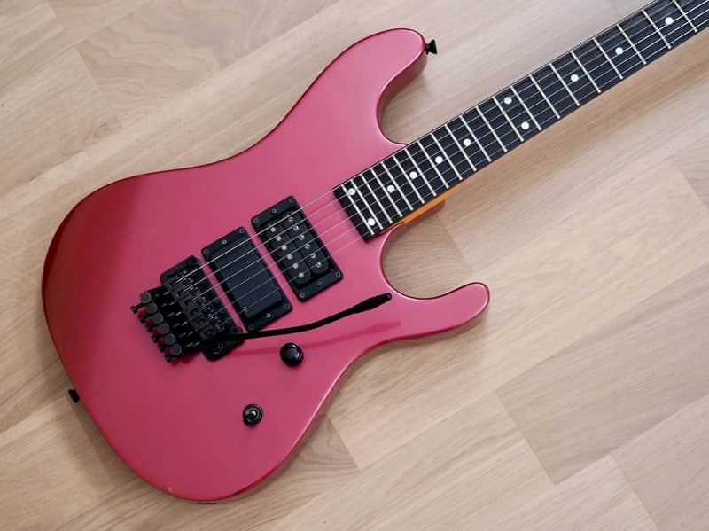 1980s Kramer Nightswan Vintage Electric Guitar Metallic Pink, Vivian Campbell, ESP image 1