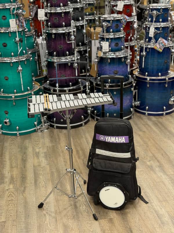 Used Yamaha SPK285R Educational Bell Kit w/ Backpack and Roller image 1