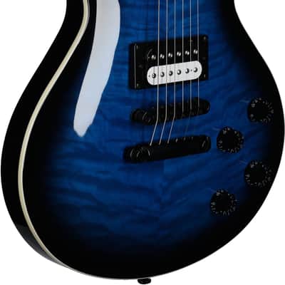 Dean Thoroughbred X-QM Electric Guitar, Transparent Blue image 4