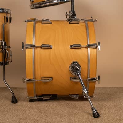 Pearl World Series Natural Satin Drum Set 14x20 8x12 and 14x14 image 10