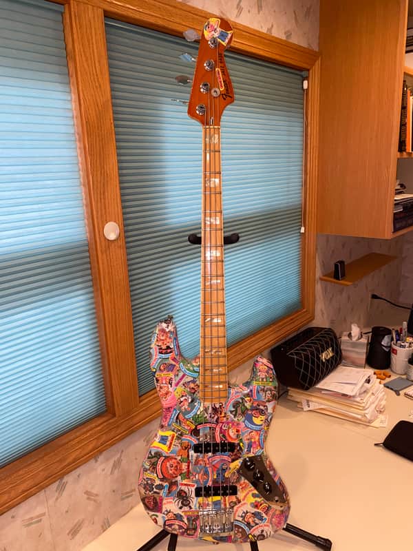 1977 Fender Jazz Bass with Custom "Garbage Pail Kids" Finish image 1