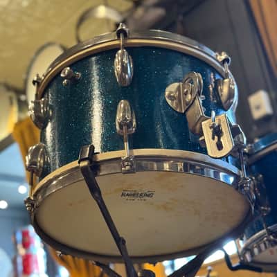 VINTAGE 1950's Slingerland JR Outfit in Blue Sparkle - 12x22, 8x12, 5.5x14 image 13