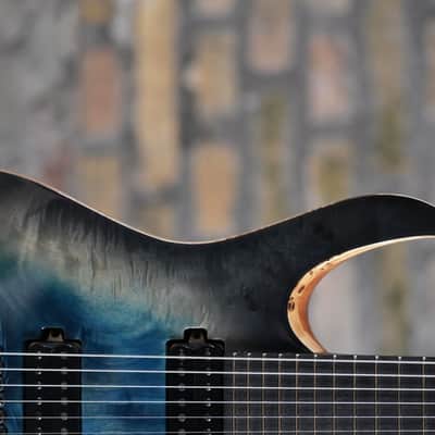 Mayones Duvell Elite 7, Schaller Hannes Bridge - Galaxy Blue Gloss image 4