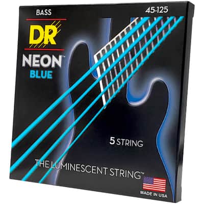 NBB5-45 Hi Def Neon Blue Medium 45-125 DR Strings image 1