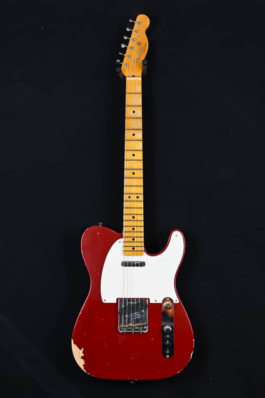 Fender Custom Shop B3 LTD Reverse '50s Telecaster from 2023 in Relic Cimarron Red with original hardcase image 1