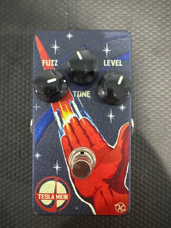 Keeley Tesla MK-III Soviet Fuzz Bender 2017 - Blue with Red Graphic image 1