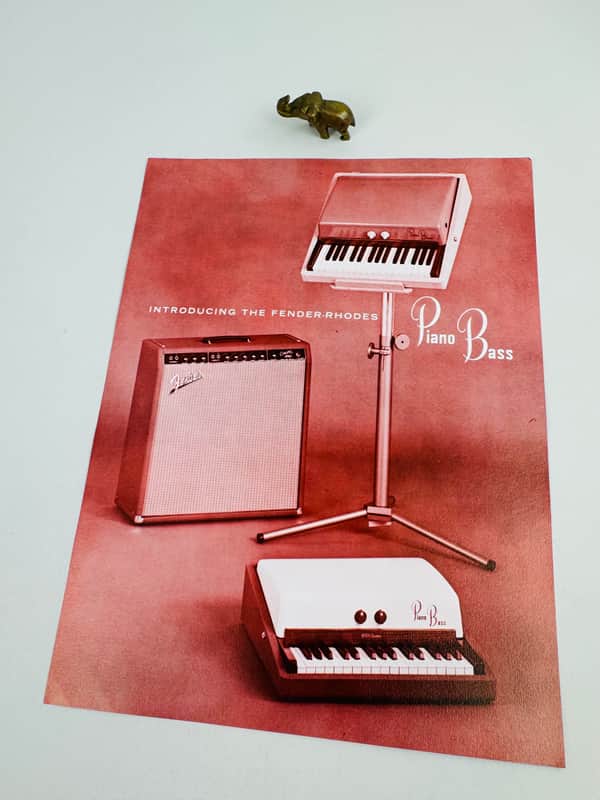 Fender Rhodes Piano Bass Promotional Flyer 1965 image 1