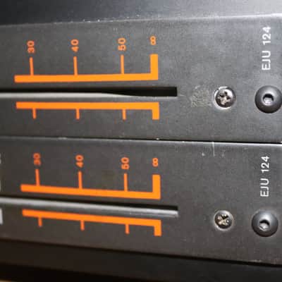 Rare & Vintage Tesla EJU 124 Mic-Preamp and EQ Channel Strips (Pair) Transformer Balanced In & Out - Professionally Racked In a 2U 19” Rack Case. image 8