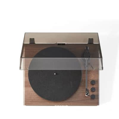 Crosley CR6046A 2-Speed Stave Turntable Record Player - Walnut and Gold-NEW image 19