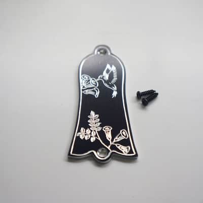 Engraved Aluminum Hummingbird Guitar Truss Rod Cover Plate image 4