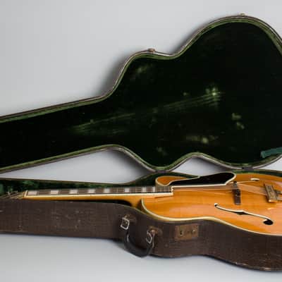 Stromberg  Deluxe Cutaway Arch Top Acoustic Guitar (1954), ser. #635, original brown hard shell case. image 10