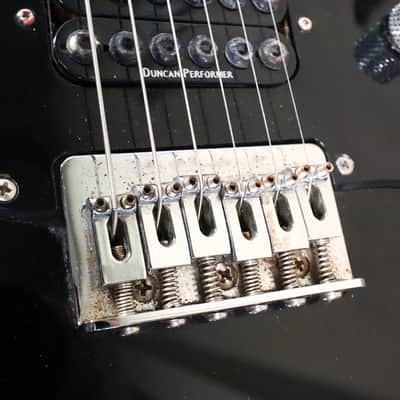 2002 Squier Tom Delonge Stratocaster Electric Guitar Black image 22
