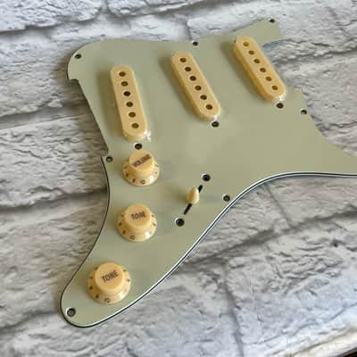 PRS SE Silver Sky Mint Green Guard and Cream Parts image 2