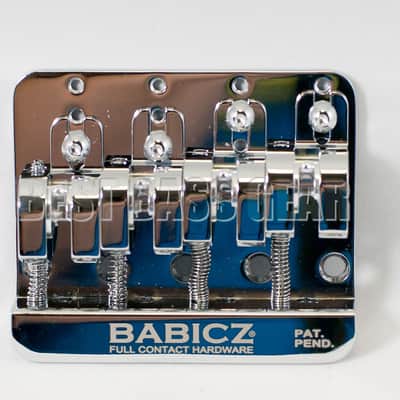 Babicz Full Contact Hardware - FCH-4BCHR - 4 string chrome bridge image 1