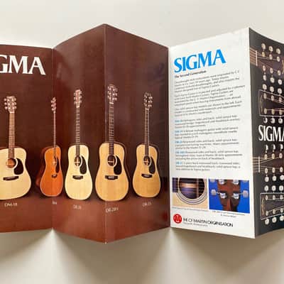 RARE 1981 Sigma (Martin Guitar) Brochure, Fold Out, Full Color image 3