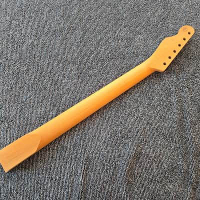 B-Stock T-Style Guitar Neck - Quartersawn Roasted Maple, Black Binding, Jescar Medium Jumbo Frets, 42mm Nut image 3