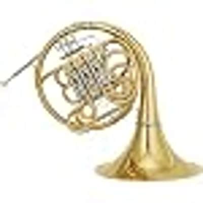 Yamaha Custom Horn; key of F/Bb; "Geyer" style; Unlacquered finish; .472" bore; medium-large throat; yellow-brass bell; detachable; water key; hollow fourth rotor; 32C4 mouthpiece image 2