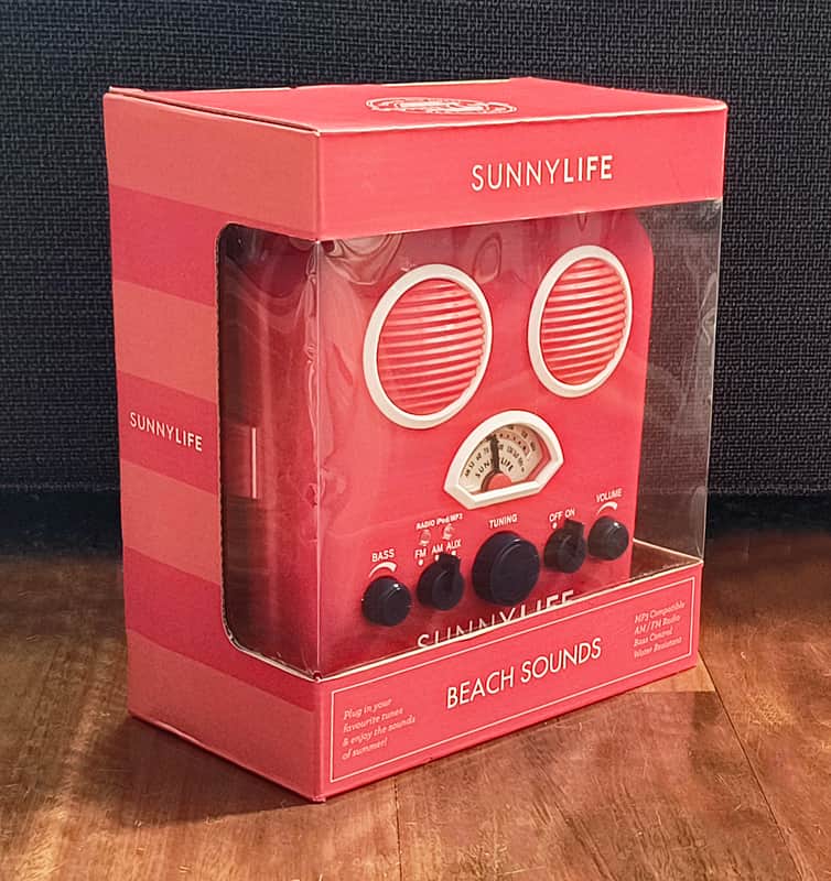 Sunnylife Beach Radio with Aux input for Ipod/Phone. Bluetooth adaptor included image 1
