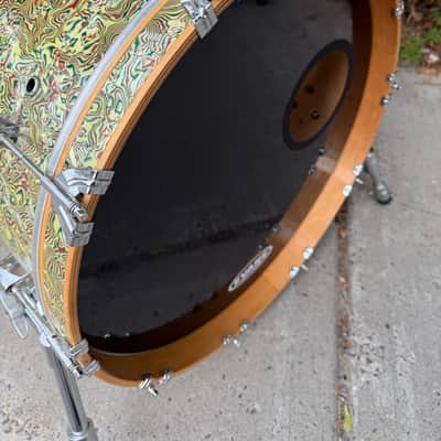 Yamaha Maple Custom Definitive 20 14 12 10 + 14x6 Snare Drum Set in Mint Candy finish + Bonus 13" Tom Japan image 7