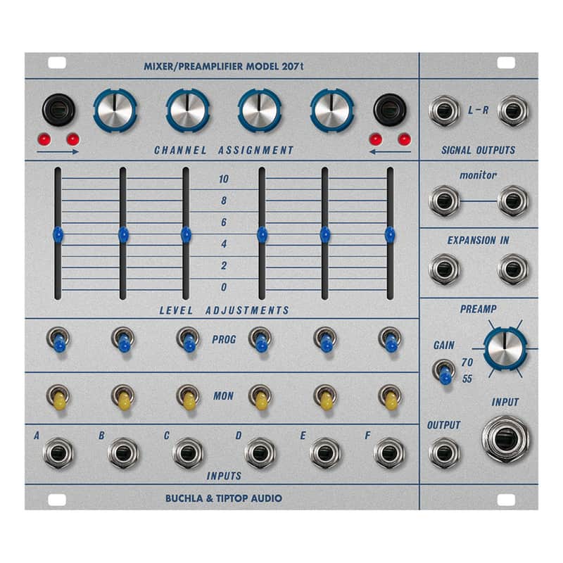 TipTop Audio 207t Mixer/Preamp Eurorack Module (Buchla) image 1