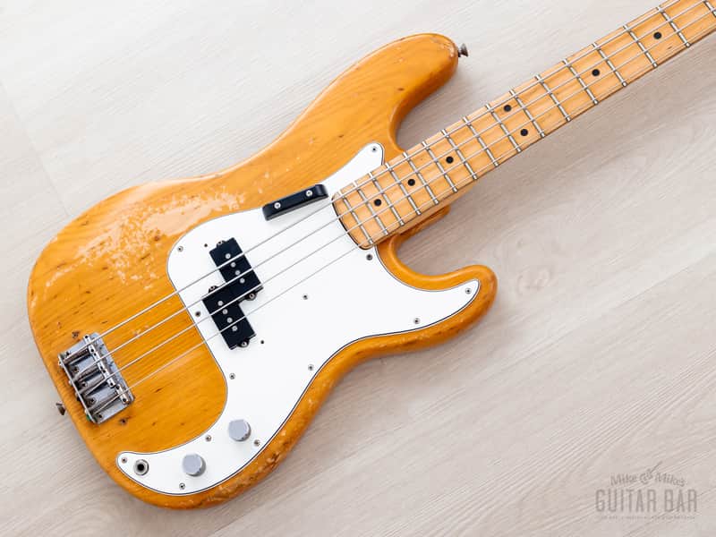 1972 Fender Precision Bass Natural Ash Vintage Bass w/ 1 1/2" Nut Width, Case image 1