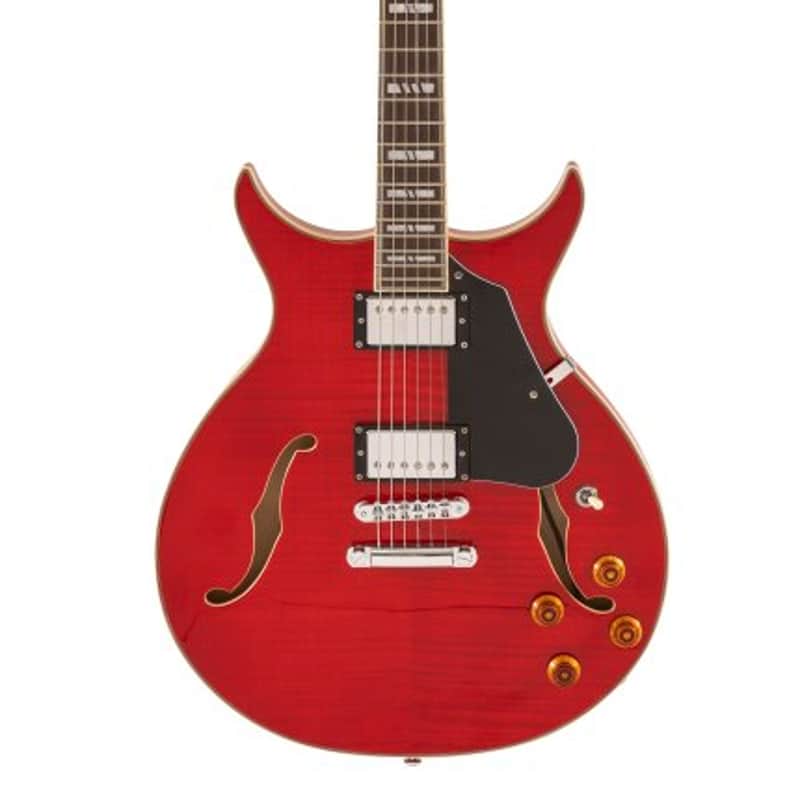 Washburn SH35TR Wing Series Semi Hollow Electric Guitar w/Gigbag, Trans Red image 1