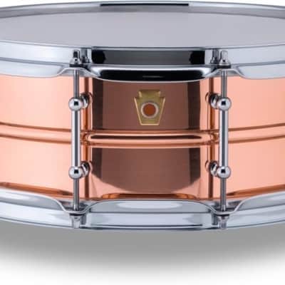 Ludwig Copper Phonic Smooth Snare Drum 14 x 5 in. Smooth Finish with Tube Lugs image 1