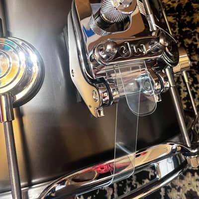 DW Collector's Series Satin Black Over Brass 6.5x14" Snare Drum - Satin Black with Chrome Hardware image 3