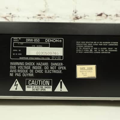 Denon DRW-850 Precision Audio Component Stereo Double Cassette Tape Deck image 11