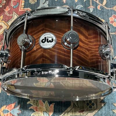 DW Collector's Series Exotic Snare Drum - 6.5x14 - Candy Black Burst Over Vavona image 6