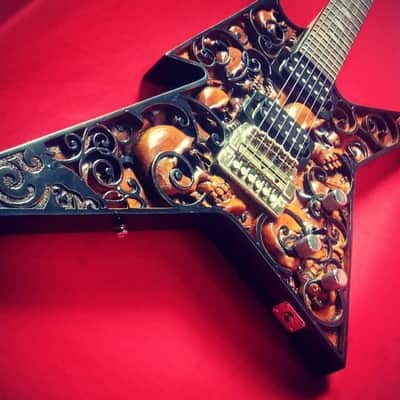 Javara Skull Bird 24 fret 2019 Natural/Black image 3