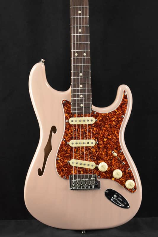 Mint Fender American Professional II Stratocaster Thinline Transparent Shell Pink Rosewood Fingerboard image 1