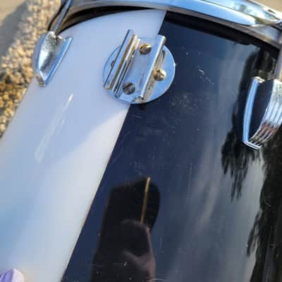 1970s Ludwig 13" Vistalite Concert Tom Drum - Pattern E Black/White Swirl (231-1) image 11