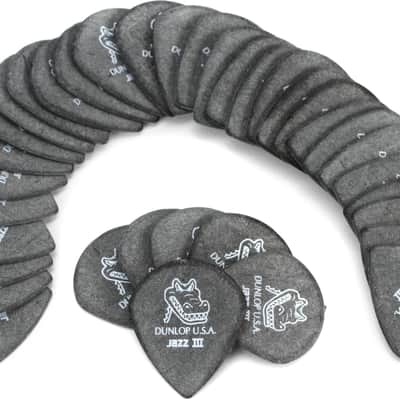 Dunlop Gator Grip Jazz III Guitar Picks 1.4mm 36-pack image 1