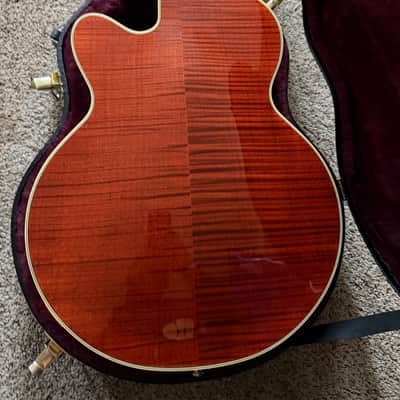 Gretsch G6659TFM Players Edition Broadkaster Jr. with Flame Maple Top 2019 - Present - Bourbon Stain image 4