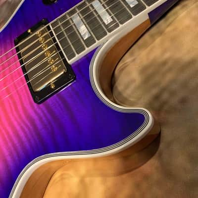 Rare Gibson Les Paul Custom Axcess Neon Burst 2024 - Bengal Burst image 5