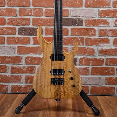 Carillion Guitars 7-String 10th Anniversary Polaris #3 of 10 Made Figured Myrtle Back&Top Satin Natural 2019 w/OHSC (Owned by Gary Holt) image 4
