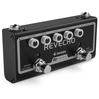 Donner Reverb Delay Pedal 2 in 1 Effects for Electric Guitar, Pedalboards image 1