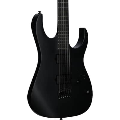 Ibanez RGRTBB21 Iron Label Baritone Electric Guitar, Black Flat imagen 1