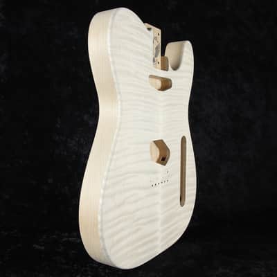 Grail - Telecaster Body - 4 lbs.~ Chambered - Flame Maple ~ 1 Piece Alder Back - Unfinished image 3