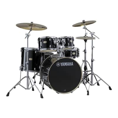 Yamaha Stage Custom Birch 5pc Drum Set w/20BD & 780 Hardware Raven Black image 1
