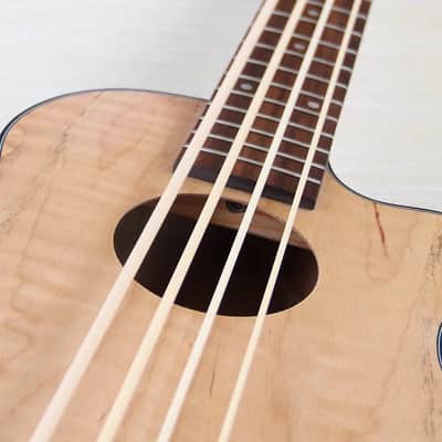 30 Inch 4 String Electric Ukulele Bass, Ash Wood Top Body, Okoume Wood Neck image 5